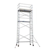 Euroscaffold Abschließbarer Gerüstanhänger + Basis Rollgerüst 135 x 250 x 8,2 Meter