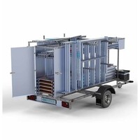 Euroscaffold Abschließbarer Gerüstanhänger + Basis Rollgerüst 135 x 305 x 7,2 Meter