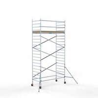 Euroscaffold Abschließbarer Gerüstanhänger + Basis Rollgerüst 135 x 305 x 7,2 Meter