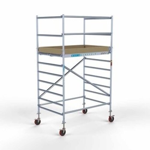 Euroscaffold Abschließbarer Gerüstanhänger + Basis Rollgerüst 135 x 190 x 5,2 Meter