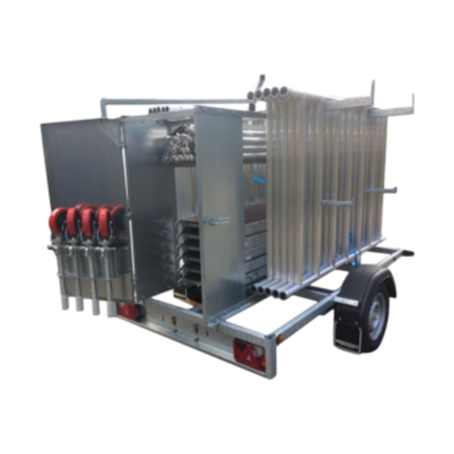 Euroscaffold Abschließbarer Gerüstanhänger + Basis Rollgerüst 135 x 250 x 9,2 Meter