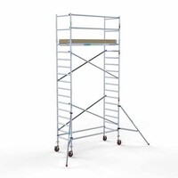Euroscaffold Abschließbarer Gerüstanhänger + Basis-Rollgerüst 90 x 250 x 6,2 Meter