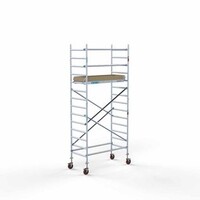 Euroscaffold Abschließbarer Gerüstanhänger + Basis-Rollgerüst 90 x 190 x 5,2 Meter