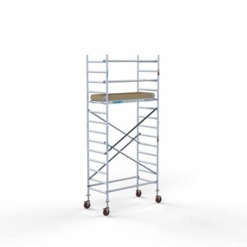 Euroscaffold Abschließbarer Gerüstanhänger + Basis-Rollgerüst 90 x 190 x 5,2 Meter