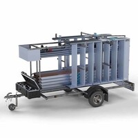 Euroscaffold Abschließbarer Gerüstanhänger + Basis Rollgerüst 75 x 305 x 7,2 Meter