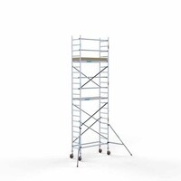 Euroscaffold Abschließbarer Gerüstanhänger + Basis Rollgerüst 75 x 190 x 7,2 Meter
