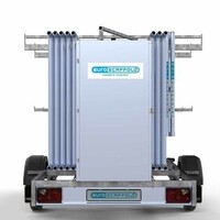 Euroscaffold Abschließbarer Gerüstanhänger + Basis Rollgerüst 75 x 305 x 6,2 Meter