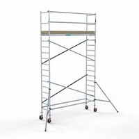 Euroscaffold Abschließbarer Gerüstanhänger + Basis Rollgerüst 75 x 305 x 6,2 Meter