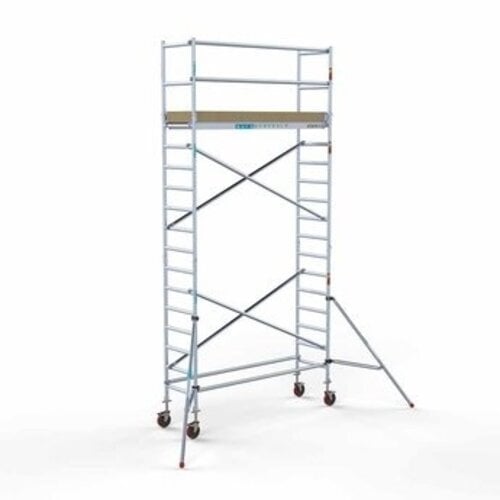 Euroscaffold Abschließbarer Gerüstanhänger + Basis-Rollgerüst 75 x 250 x 6,2 Meter