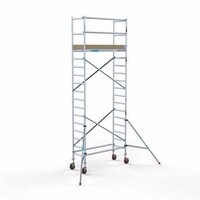 Euroscaffold Abschließbarer Gerüstanhänger + Basis Rollgerüst 75 x 190 x 6,2 Meter