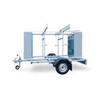 Euroscaffold Abschließbarer Gerüstanhänger + Basis Rollgerüst 75 x 305 x 5,2 Meter