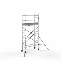 Euroscaffold Abschließbarer Gerüstanhänger + Basis Rollgerüst 75 x 190 x 5,2 Meter