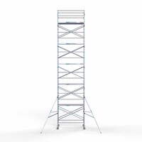 Euroscaffold Rollgerüst Komplett 135 x 250 x 12,2m Arbeitshöhe mit leichter Plattform