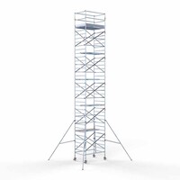 Euroscaffold Rollgerüst Komplett 135 x 190 x 12,2m Arbeitshöhe mit leichter Plattform