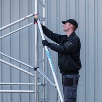 Euroscaffold Rollgerüst Komplett 135 x 305 x 7,2m Arbeitshöhe mit leichter Plattform