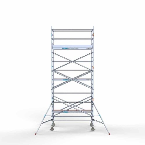 Euroscaffold Rollgerüst Komplett 135 x 250 x 7,2m Arbeitshöhe mit leichter Plattform
