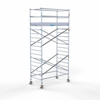 Euroscaffold Rollgerüst Komplett 135 x 250 x 6,2 m Arbeitshöhe mit leichter Plattform