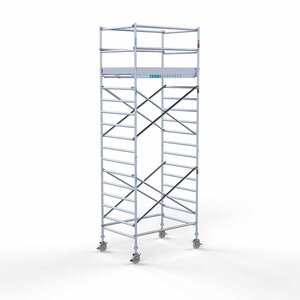 Euroscaffold Rollgerüst Komplett 135 x 190 x 6,2m Arbeitshöhe mit leichter Plattform