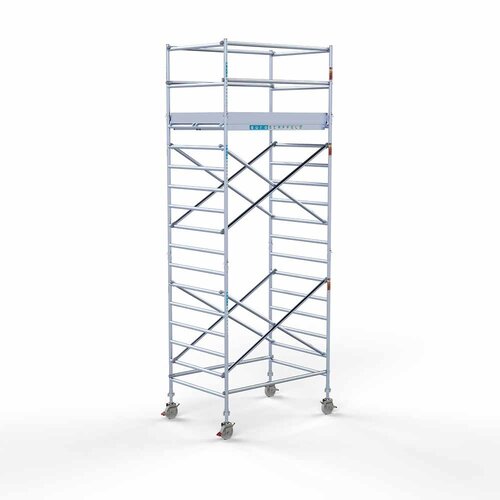 Euroscaffold Rollgerüst Komplett 135 x 190 x 6,2m Arbeitshöhe mit leichter Plattform