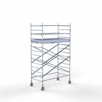 Euroscaffold Rollgerüst Komplett 135 x 250 x 5,2m Arbeitshöhe mit leichter Plattform