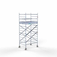 Euroscaffold Rollgerüst Komplett 135 x 190 x 5,2m Arbeitshöhe mit leichter Plattform