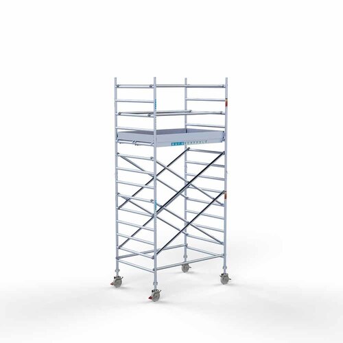 Euroscaffold Rollgerüst Komplett 135 x 190 x 5,2m Arbeitshöhe mit leichter Plattform