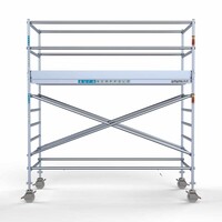 Euroscaffold Rollgerüst Komplett 135 x 305 x 4,2m Arbeitshöhe mit leichter Plattform