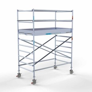 Euroscaffold Rollgerüst Komplett 135 x 250 x 4,2m Arbeitshöhe mit leichter Plattform