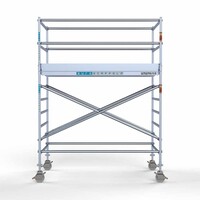 Euroscaffold Rollgerüst Komplett 135 x 250 x 4,2m Arbeitshöhe mit leichter Plattform