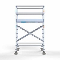 Euroscaffold Rollgerüst Komplett 135 x 190 x 4,2m Arbeitshöhe mit leichter Plattform