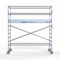 Euroscaffold Rollgerüst Komplett 90 x 305 x 4,2m Arbeitshöhe mit leichter Plattform