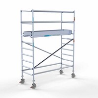 Euroscaffold Rollgerüst Komplett 90 x 250 x 4,2m Arbeitshöhe mit leichter Plattform