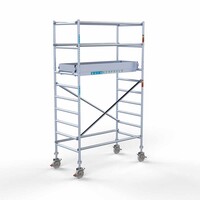 Euroscaffold Rollgerüst Komplett 90 x 190 x 4,2m Arbeitshöhe mit leichter Plattform