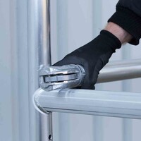 Euroscaffold Rollgerüst Komplett 75 x 305 x 6,2m Arbeitshöhe mit leichter Plattform