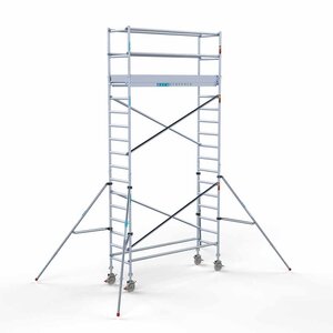 Euroscaffold Rollgerüst Standard 75x250 6,2m Arbeitshöhe Carbonboden Rollgerüst Standard 75x250 6,2m Arbeitshöhe Carbonboden