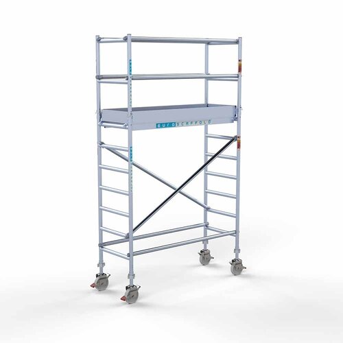 Euroscaffold Rollgerüst Komplett 75 x 190 x 4,2m Arbeitshöhe mit leichter Plattform