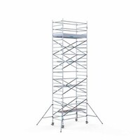 Euroscaffold Gerüstanhänger + Rollgerüst komplett 135 x 250 x 9,2 m Arbeitshöhe