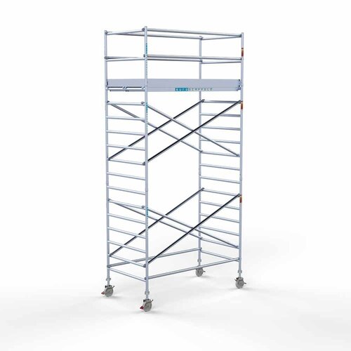 Euroscaffold Euro-Rollgerüst 135 x 250 x 6,2 m Arbeitshöhe mit leichter Plattform