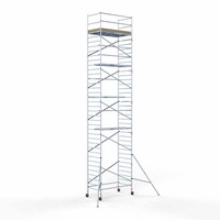 Euroscaffold Basis-Rollgerüst 135 x 250 x 12,2 m Arbeitshöhe mit leichter Plattform