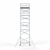 Euroscaffold Basis-Rollgerüst 135 x 250 x 12,2 m Arbeitshöhe mit leichter Plattform
