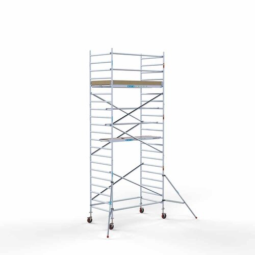 Basis-Rollgerüst 135 x 250 x 9,2 m Arbeitshöhe mit leichter Plattform Euroscaffold Basis-Rollgerüst 135 x 250 x 9,2 m Arbeitshöhe mit leichter Plattform