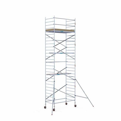 Basis-Rollgerüst 135 x 190 x 9,2 m Arbeitshöhe mit leichter Plattform Euroscaffold Basis-Rollgerüst 135 x 190 x 9,2 m Arbeitshöhe mit leichter Plattform