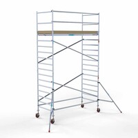 Euroscaffold Basis-Rollgerüst 135 x 305 x 6,2 m Arbeitshöhe mit leichter Plattform
