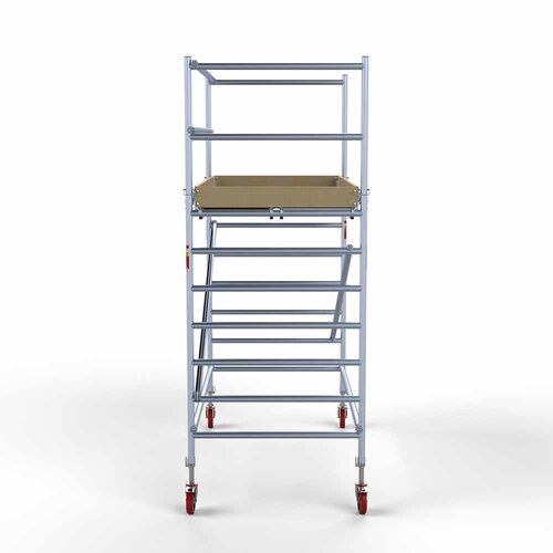 Basis-Rollgerüst 135 x 250 x 4,2 m Arbeitshöhe mit leichter Plattform Euroscaffold Basis-Rollgerüst 135 x 250 x 4,2 m Arbeitshöhe mit leichter Plattform