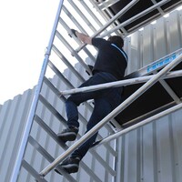 Euroscaffold Basis-Rollgerüst 90 x 190 x 10,2m Arbeitshöhe mit leichter Plattform