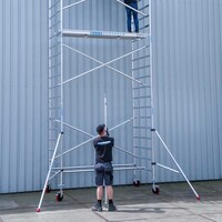 Euroscaffold Basis-Rollgerüst 90 x 190 x 9,2m Arbeitshöhe mit leichter Plattform