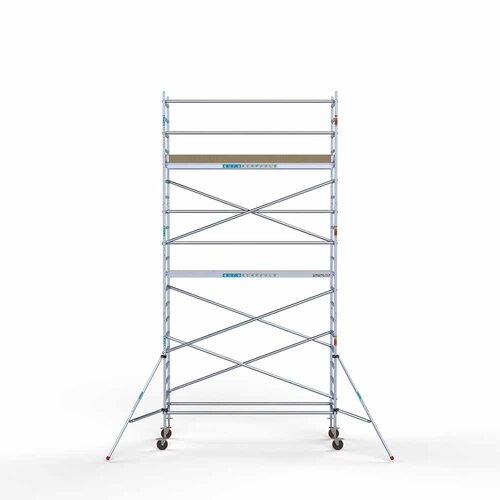 Basis-Rollgerüst 90 x 305 x 7,2 m Arbeitshöhe mit leichter Plattform Euroscaffold Basis-Rollgerüst 90 x 305 x 7,2 m Arbeitshöhe mit leichter Plattform