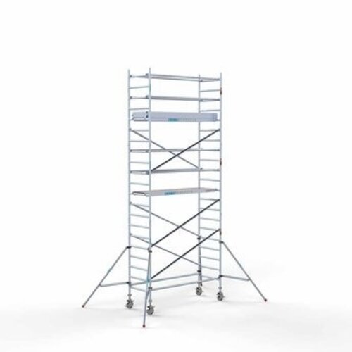 Euroscaffold Gerüstanhänger + Rollgerüst komplett 90 x 250 x 7,2 m Arbeitshöhe