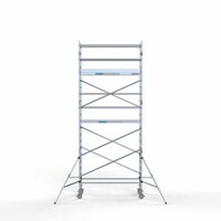Euroscaffold Gerüstanhänger + Rollgerüst komplett 90 x 250 x 7,2 m Arbeitshöhe