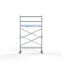 Euroscaffold Gerüstanhänger + Rollgerüst komplett 75 x 305 x 5,2 m Arbeitshöhe